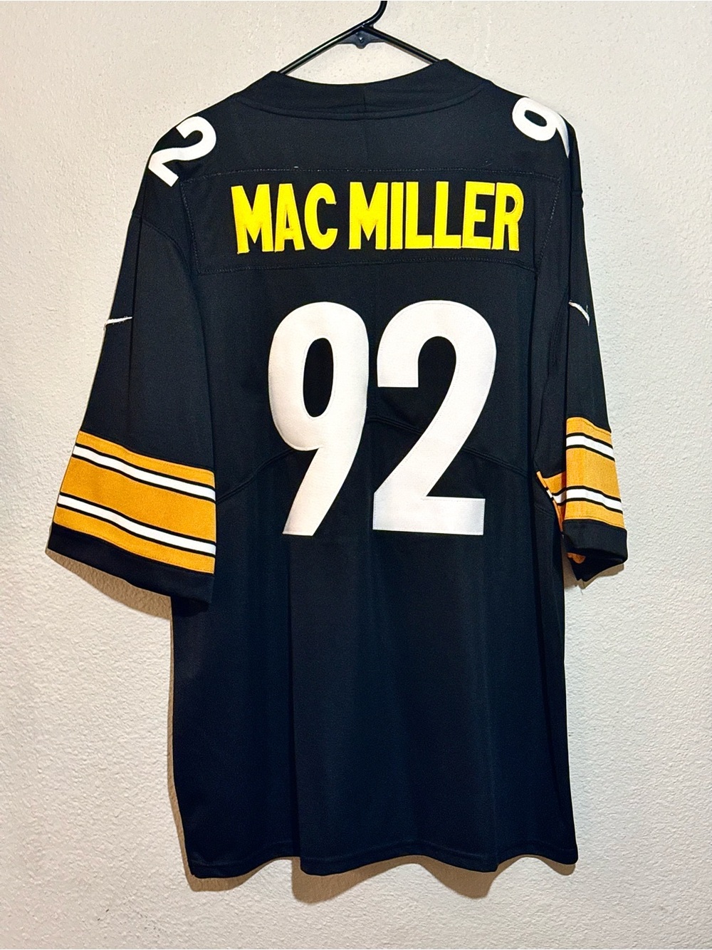 NFL Black and Yellow '92' Men's Jersey Shirt - Mac Miller